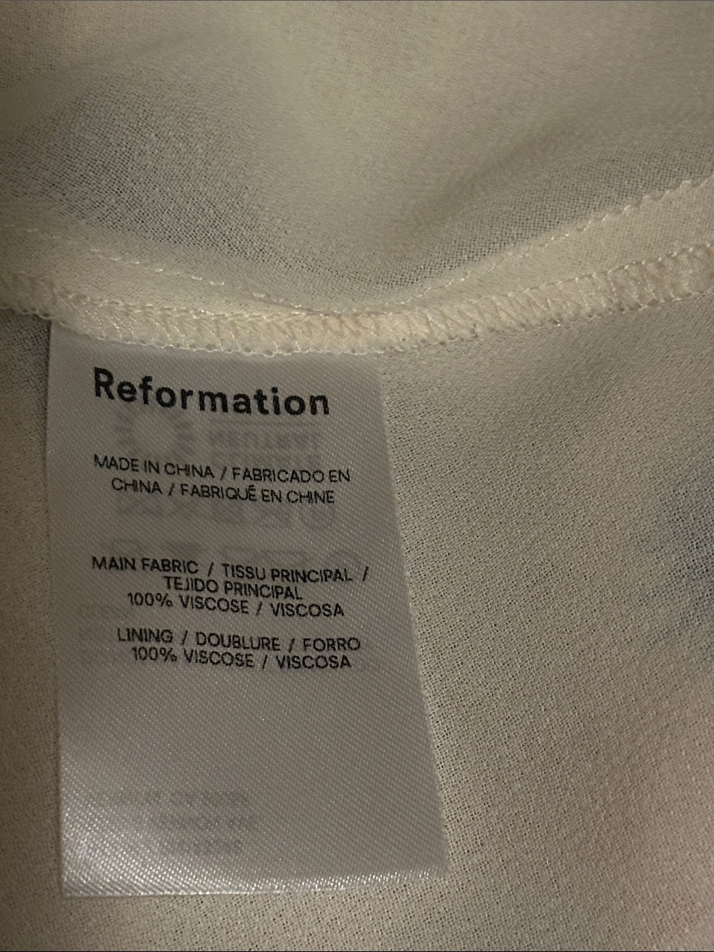Reformation Cream Floral Slip Dress with Multi-Color Blooms - Picture 4 of 5
